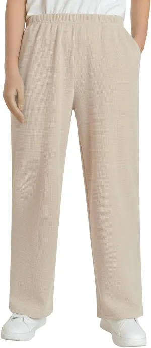 Women's Petite Length Lounge Pants Wide Leg with Pockets