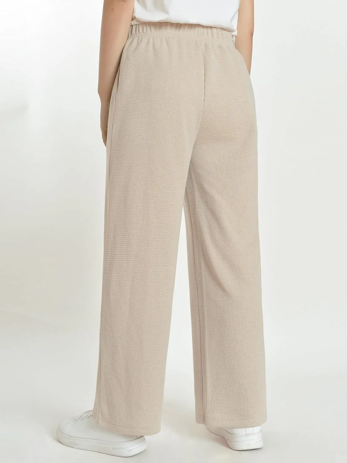 Women's Petite Length Lounge Pants Wide Leg with Pockets