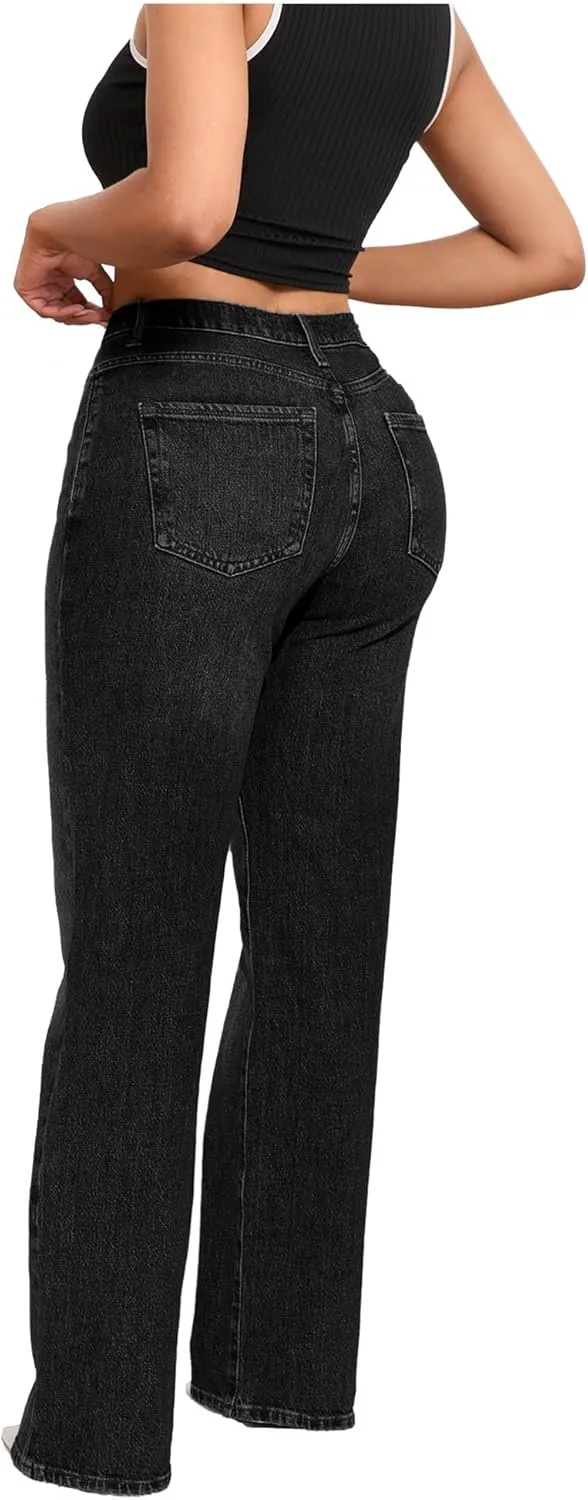 Women's Wide Leg Jeans High Waist Baggy Denim Pants