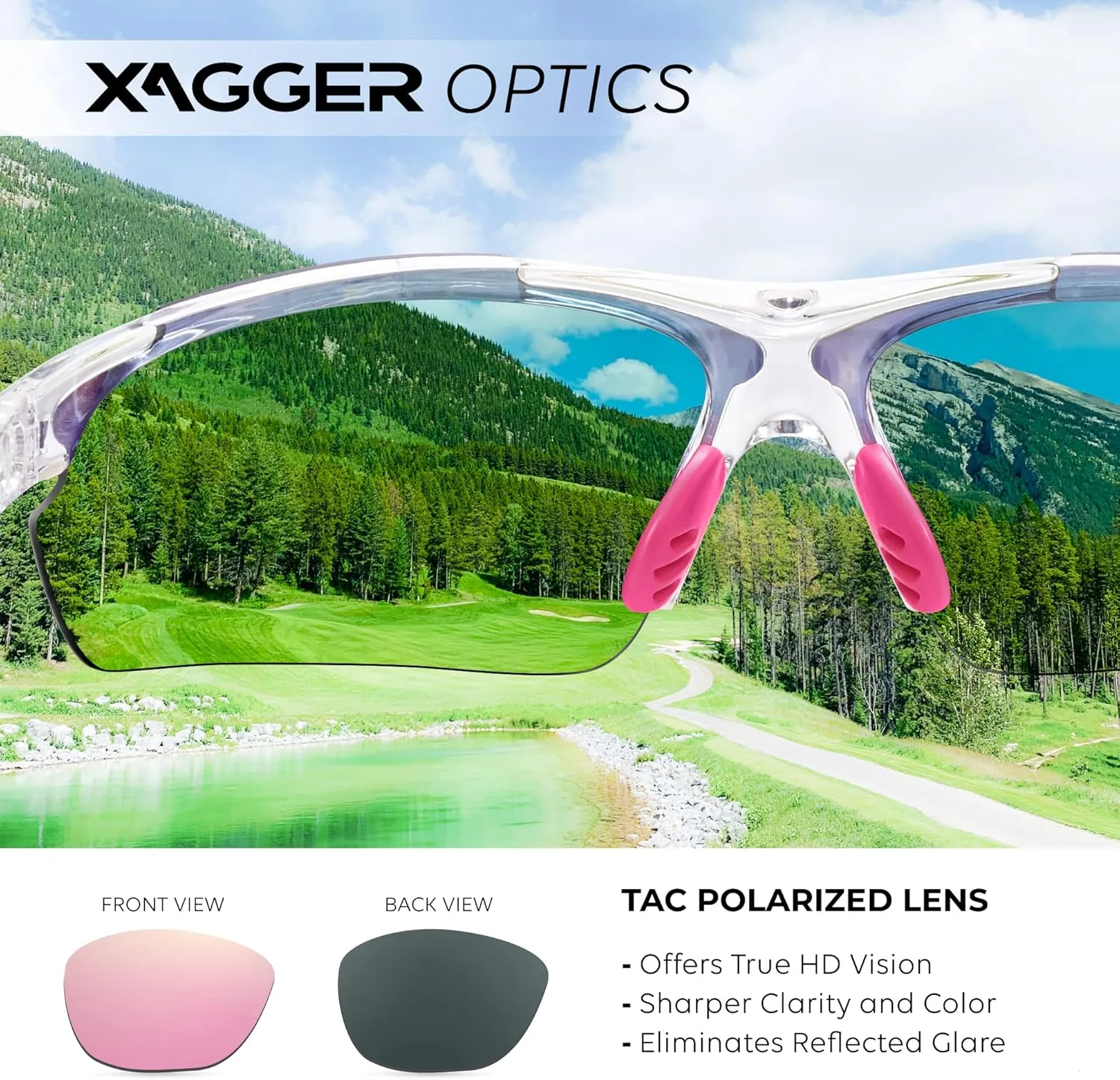 Xagger Polarized Sports Sunglasses for Men Women Wrap Around UV400 Running Baseball Softball Cycling Driving Glasses