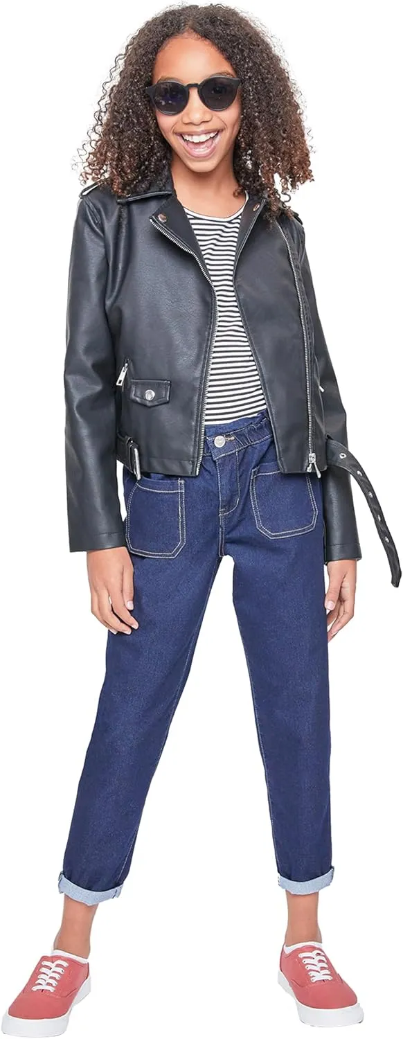 YMI Girls Paper Bag Waist Balloon Jeans