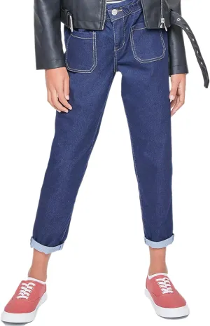 YMI Girls Paper Bag Waist Balloon Jeans