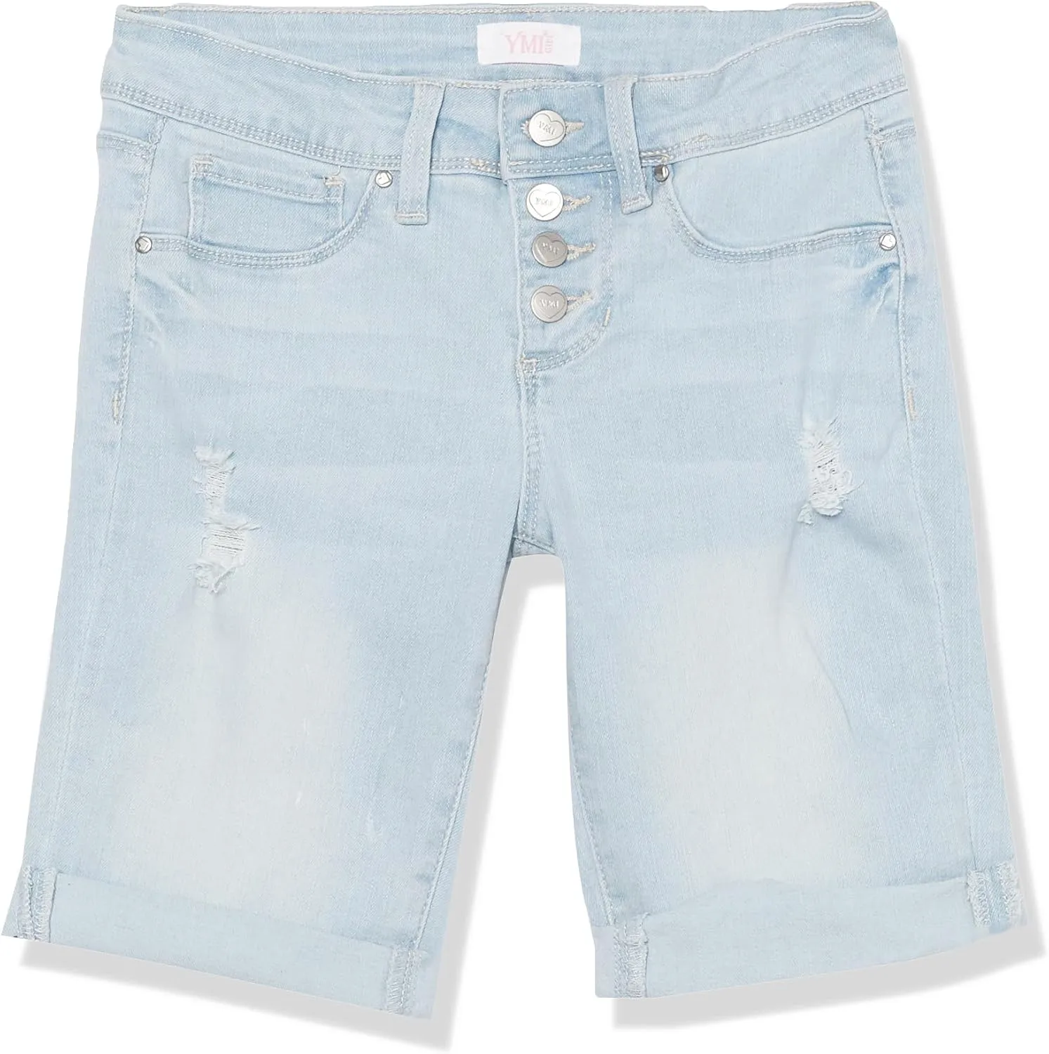 YMI Girls Rolled Cuff Bike Bermuda