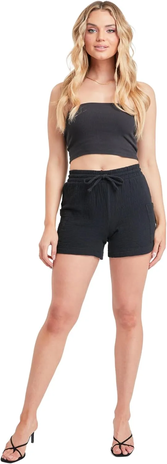 YMI Women's High Rise Gauze Shorts