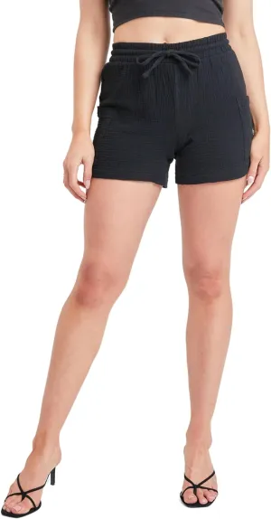 YMI Women's High Rise Gauze Shorts