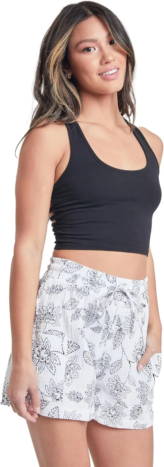 YMI Women's High Rise Gauze Shorts