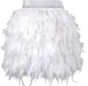 ZAKIA Women's Skirt Real Natural Feather Feather Skirt Casual