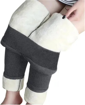 ZEFOTIM Fleece Lined Leggings for Women 2024 Outdoor Casual Thermals Tights Soild High Waist Casual Pants